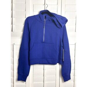 NEW LULULEMON Scuba Oversized Half-Zip Hoodie M Blue